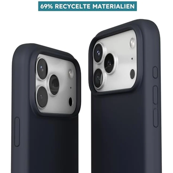 VONMÄHLEN Soft Silicone Case für iPhone, Weiche Silikonhülle aus recycelten Materialien, kompatibel mit MagSafe, Mikrofaserfutter und Kamera-Displayschutz – Bild 4