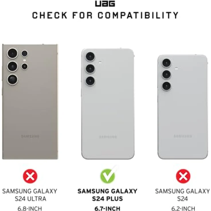 URBAN ARMOR GEAR UAG PLUS Tempered Glass Displayschutzfolie Samsung Galaxy S24+ (Plus) [9H zweifach gehärtetes Glas, Anti-Fingerabdruck, 0,33mm dünn, Ultra klar] – Bild 2