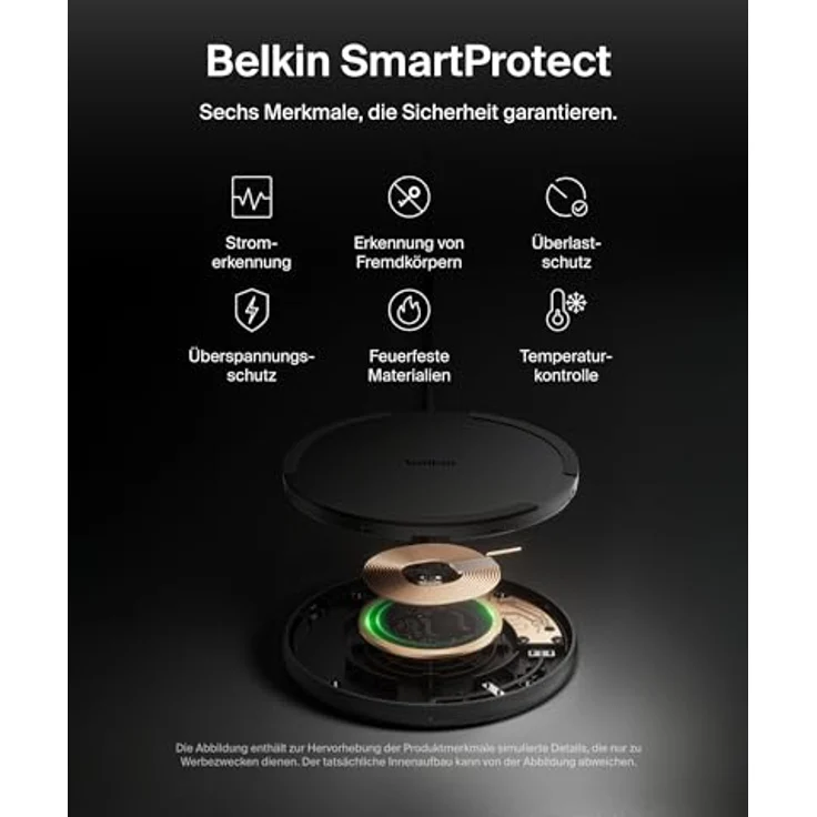 Belkin Kabelloses Ladepad 15 W, Qi Ladegerät für Apple A/V, elegantes Design – Bild 6