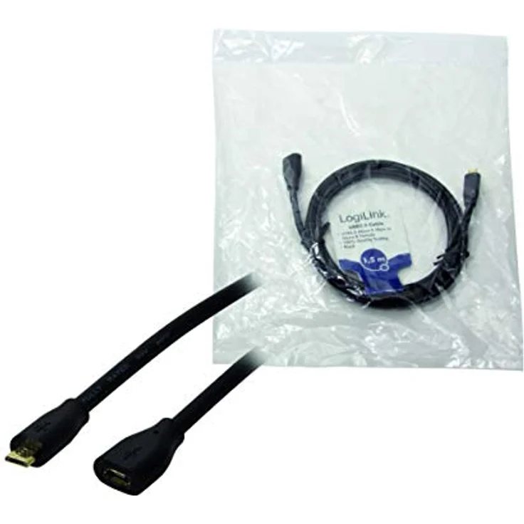 LogiLink CU0122 USB 2.0 Micro-B Verlängerungskabel Schwarz – Bild 4