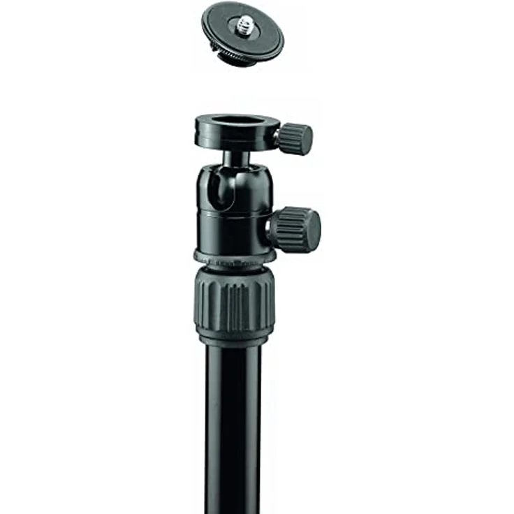 Cullmann - 52525 - Neomax 240 Mobile Reisestativ m. Smartphonehalter (Auszugshöhe 112 cm, Packmaß 25,5cm, Tragkraft 3kg, Gewicht 666g),schwarz – Bild 5