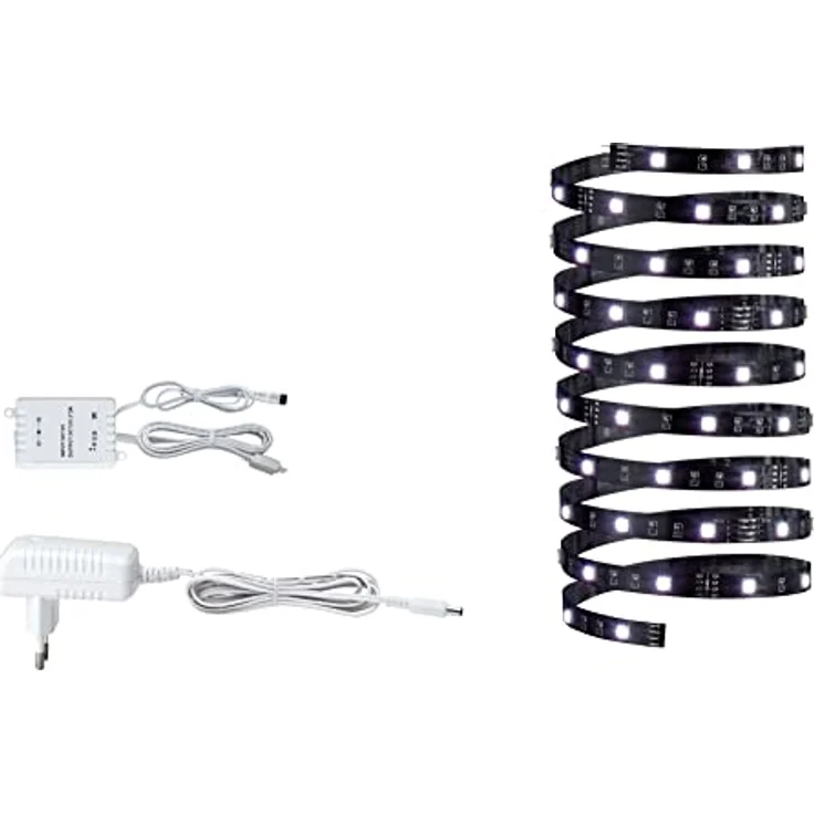 Paulmann 704.30 Function YourLED ECO Basisset 3m RGB 14,5W 230/12V Niedervolt 24VA Schwarz Kunststoff 70430 LED Lichtband Lichtstreifen Lichtschlauch – Bild 3