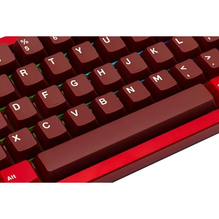 CutiePcs WOBKEY Zen 65, Mechanische Tastatur mit Hot-Swappable Schaltern, Quick Release CNC-Aluminiumgehäuse, Tri-Mode (BT/2,4G/USB-C), RGB-Beleuchtung, für Mac & Windows geeignet, Ultra Rot – Bild 5