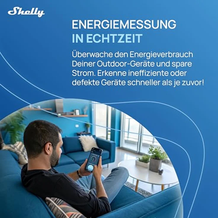 Shelly Outdoor Plug S Gen3, WLAN Smarte Steckdose IP44, 12A, 2500W, Matter-Zertifiziert, Außenautomatisierung, Leistungsmessung, Alexa, Google Home, Apple Homekit – Bild 5