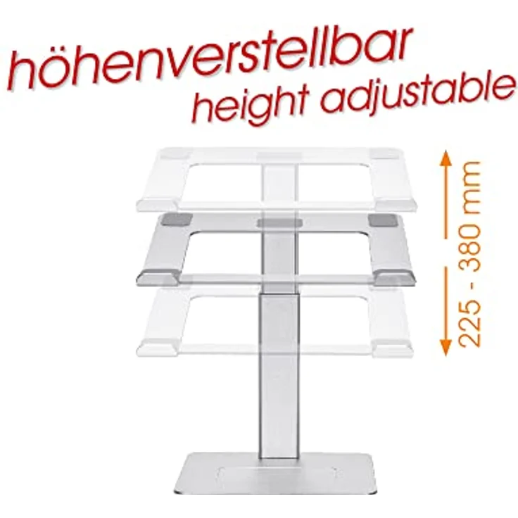 myWall Laptop Ständer HT45L, Ergonomische Laptop-Halterung für den Schreibtisch, Notebook und MacBook Ständer kompatibel für 11-17 Zoll Laptops, belüfteter Laptop Ständer-Halter für Laptops – Bild 5
