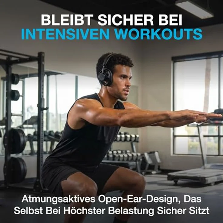 JLab JBuds Open Ear, Kabellose Over-Ear Bluetooth Kopfhörer mit Open-Back Bauweise, 24+ Std. Akkulaufzeit, Dual-Treiber, atmungsaktive Passform, Schwarz – Bild 3
