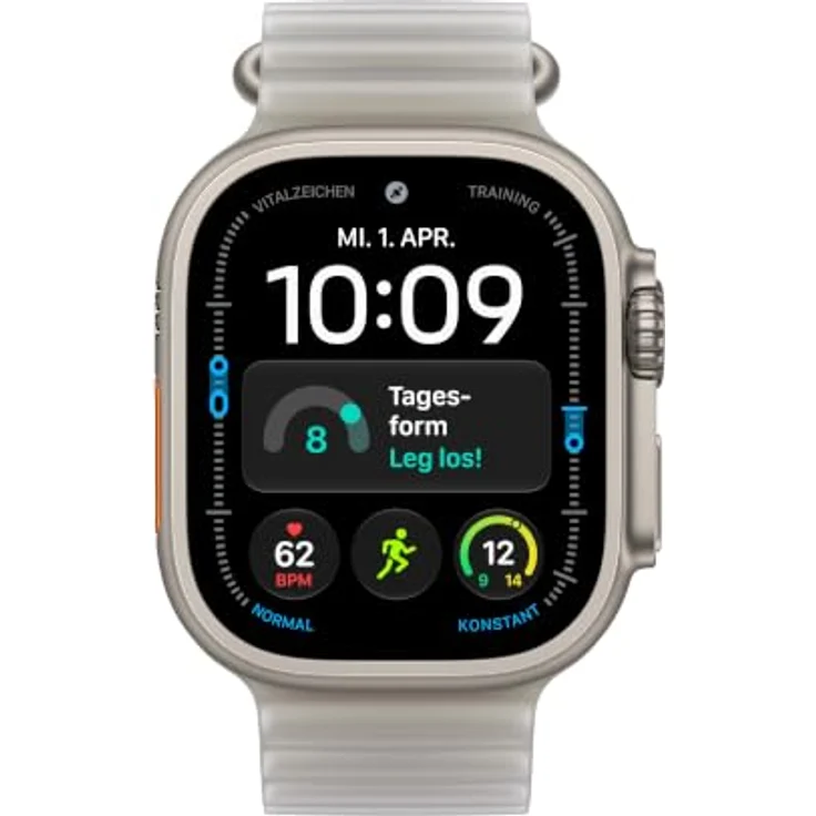 Apple Watch Ultra 4 Cellular 49mm, Titan Gehäuse, halbtransparentes Grau Ocean Band, S11 Chip, GPS, Unfall- und Sturzerkennung – Bild 2