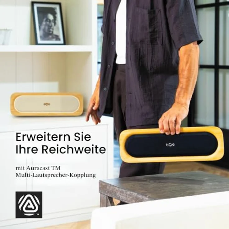 House of Marley Get Together 3, Bluetooth Lautsprecher mit bis zu 20 Stunden Akkulaufzeit, IP67 wasserdicht, schwarz – Bild 6