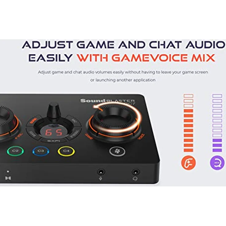 Creative Sound Blaster GC7, externe USB-C Soundkarte mit 7.1 Surround Sound und programmierbaren Tasten, Schwarz – Bild 6