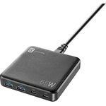 cellularline - Multipower Desk 65W - 4 Anschlüsse Gan 65W - Gesamtausgang 65W - 2 USB 18W Anschlüsse, 1 18w USB -C -Anschlüsse und 1 65W USB -C -Anschluss - ideal für Laptop -Tablet -Smartphones