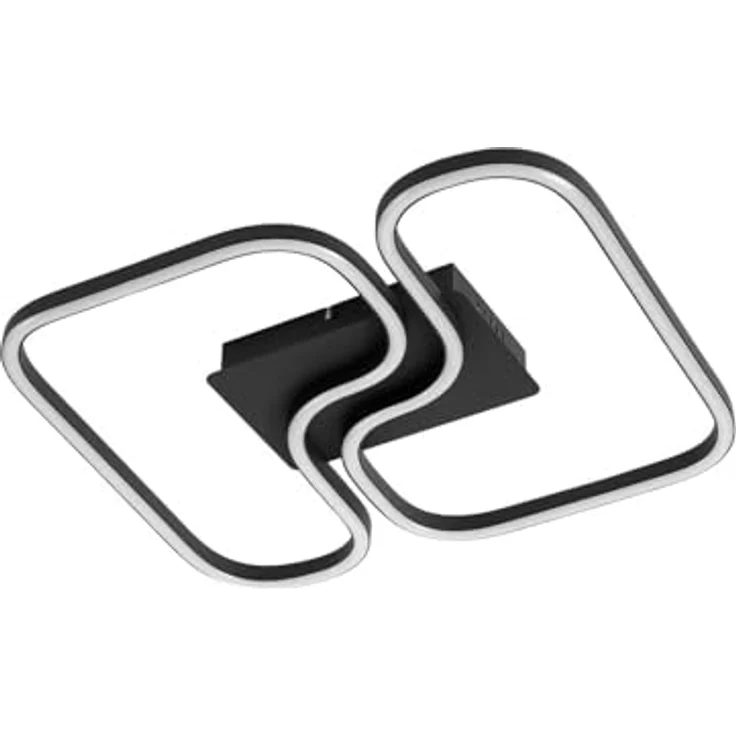 Lucande LED Deckenleuchte Amiya, 1-flammig in Schwarz aus Aluminium, moderne Wohnzimmerleuchte mit LED-Technologie – Bild 1