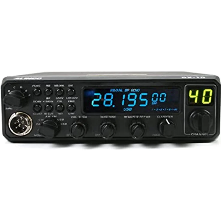 Alinco DX-10, AM/FM/SSB-Radiostation mit 40 programmierbaren Kanälen, Schwarz – Bild 2