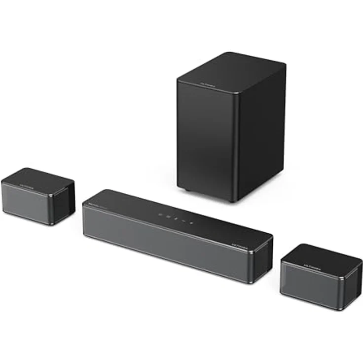 ULTIMEA 5.1 Dolby Atmos Soundbar, 3D Surround Sound System, Soundbar für TV Geräte mit Subwoofer, 2 Rear-Lautsprechern, Soundbar Bluetooth 5.3 mit Einstellbarem Bass, Poseidon D60 – Bild 1