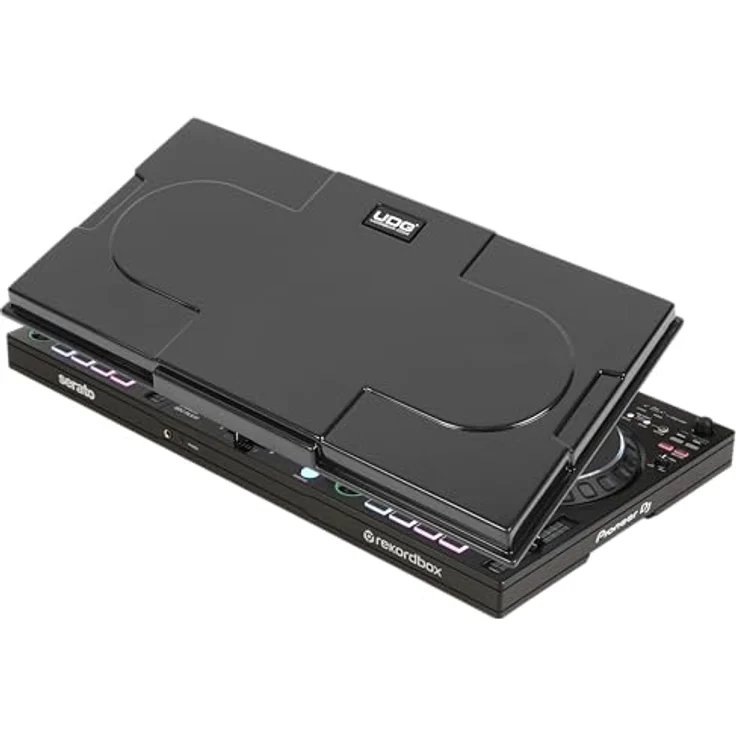 UDG Ultimate DJ DDJ-FLX10 Cover, Equipment Cover in Hochglanz Schwarz, schlag- und wasserfest, passend für Pioneer DJ DDJ-FLX10, 720 x 42 x 390 mm – Bild 1