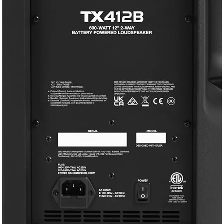 Sonstige Studios Alto TX412B, Aktiver PA Lautsprecher mit 600 Watt, bis zu 10 Stunden Akkulaufzeit, Schwarz – Bild 14