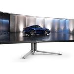 AOC PD49, 49 Zoll Widescreen QD OLED Curved Monitor mit 5120x1440 Auflösung, 0.03ms Reaktionszeit, 2xHDMI und DisplayPort, schwarz