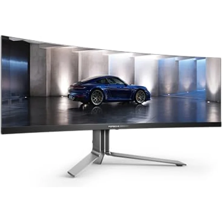 AOC PD49, 49 Zoll Widescreen QD OLED Curved Monitor mit 5120x1440 Auflösung, 0.03ms Reaktionszeit, 2xHDMI und DisplayPort, schwarz – Bild 1