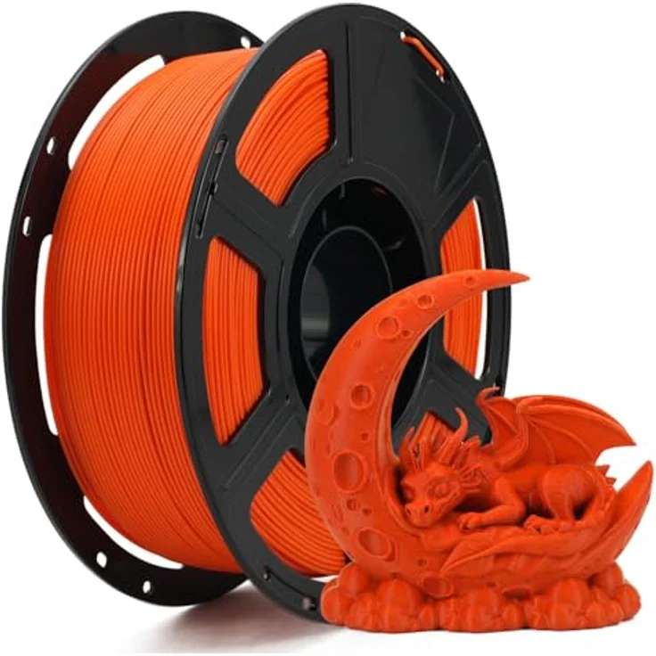 FLASHFORGE High Speed PLA+ 3D-Druckerfilament, Orange, verbesserter Schmelzfluss, elegantes mattes Finish, satte und kräftige Farben – Bild 1