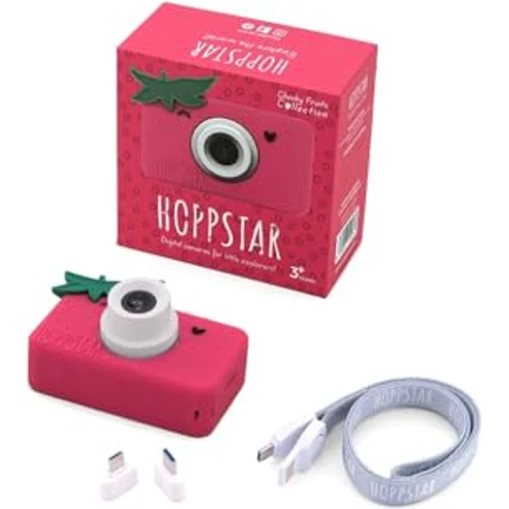 Hoppstar Rookie Strawbella Digitale Kinderkamera - Erdbeere 12443, Silikon Material – Bild 2