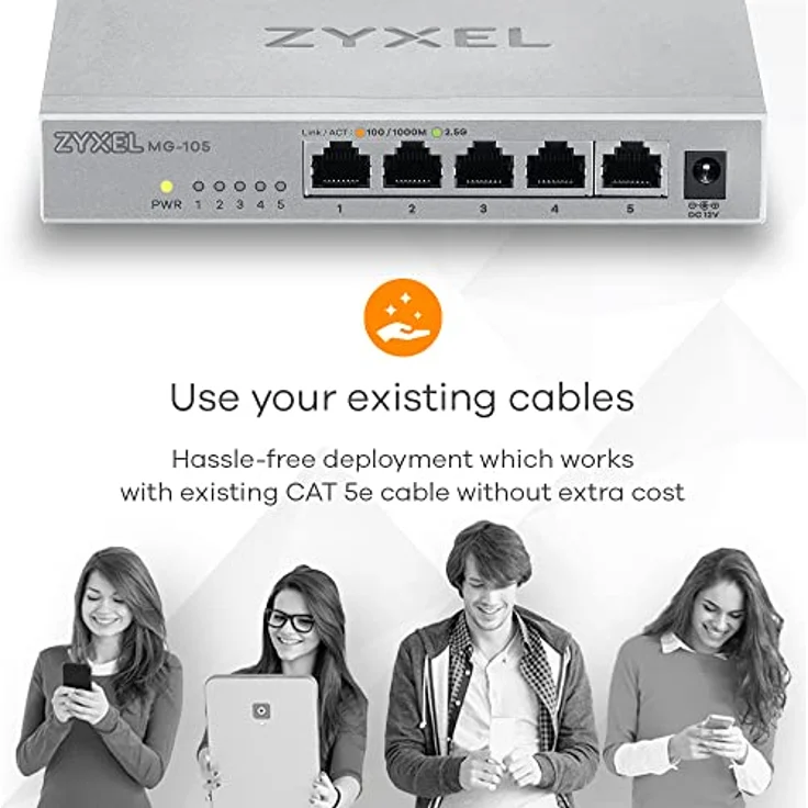 Zyxel MG-105 5 Port 2,5G MultiGig Switch unmanaged – Bild 6