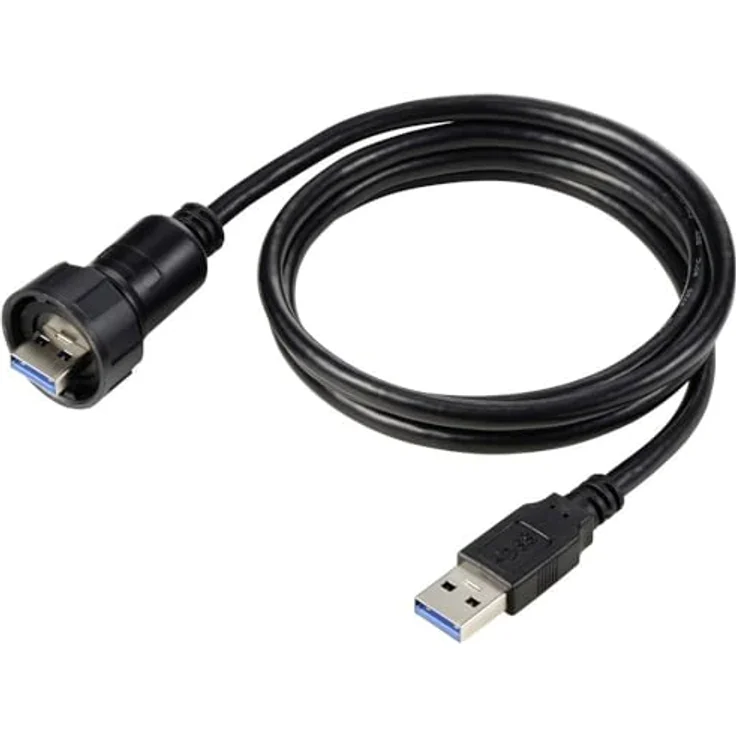 TRU Components USB 3,0 Adapter inkl. 1 m Kabel mit Bajonettverschluss, wasserdicht – Bild 2