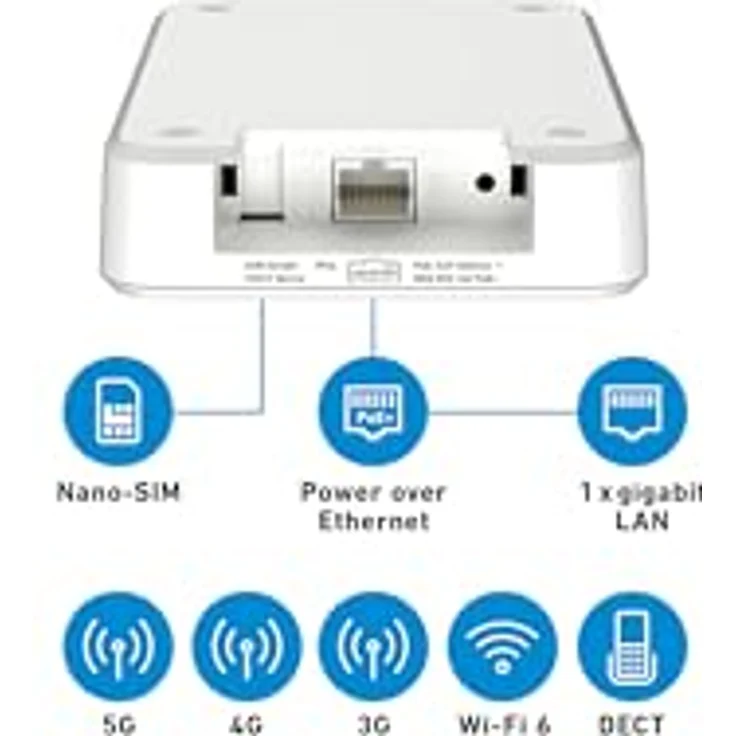 AVM Fritz!Box 6860 5G Mobilfunk-Router mit 5G/LTE, Wi-Fi 6 und DECT-Basis, PoE+, staub- und spritzwassergeschützt – Bild 4