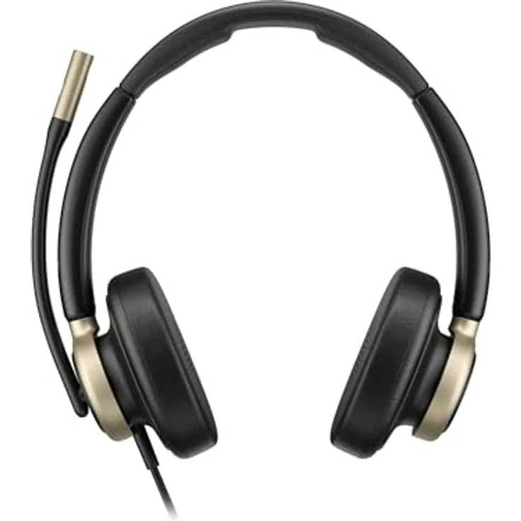 Poly Mission 825, Stereo USB Wired Headset mit aktiver Rauschunterdrückung, zertifiziert für Microsoft Teams, Zoom und Google Meet, schwarz – Bild 6