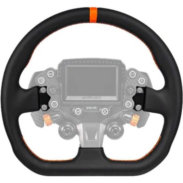 Simagic ZS-320CD Leder Lenkrad, 320 mm D-Shape Design, ergonomisch, kompatibel mit Zeus Sport