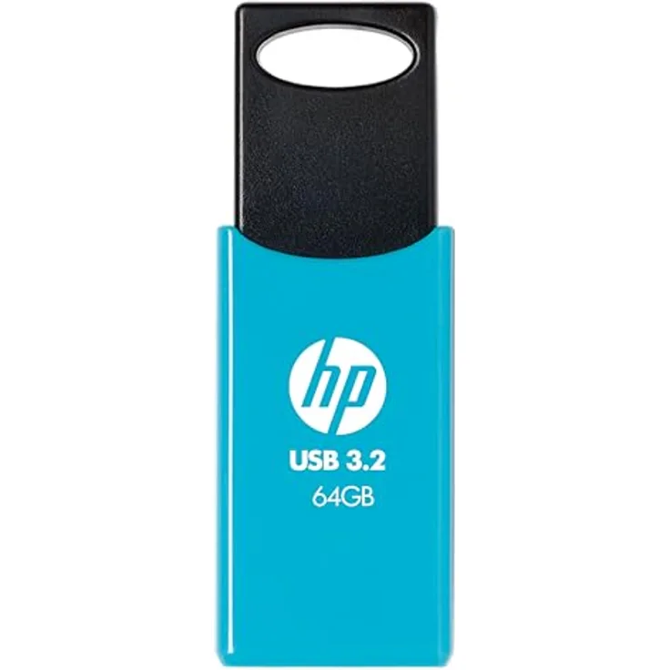 HP 712w USB 3.2 Gen 1 Flash-Laufwerk 64GB, blau, bis zu 120 MB/s Lesegeschwindigkeit, schwenkbares Design