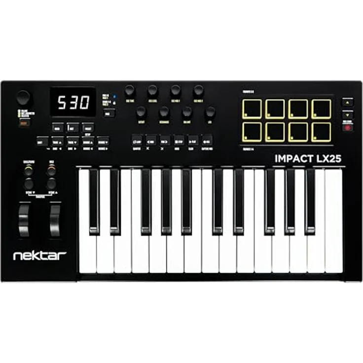 Nektar Impact LX mk3, Midi-Controller mit 25 anschlagempfindlichen Tasten, 8 dynamischen Pads und DAW-Integration – Bild 1