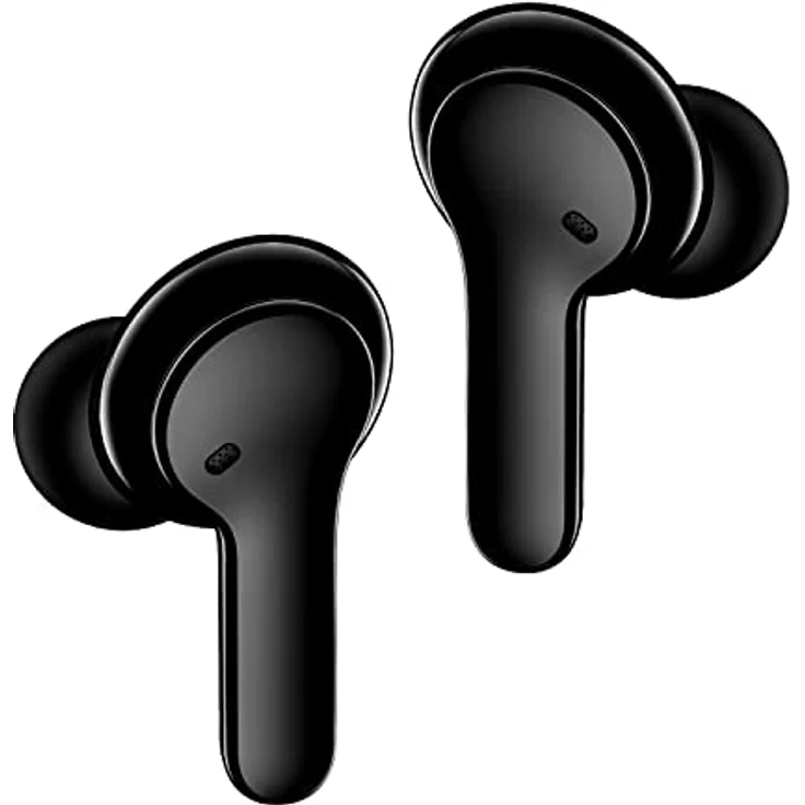 Boompods Bassline Compact True Wireless Bluetooth Kopfhörer, kabellose Ohrhörer & Ladebox, bis zu 27 Std. Spielzeit, TWS In-Ear Kopfhörer mit Noise Cancelling Mikrofon, IPX4 Schutz Ear Buds, Schwarz – Bild 1