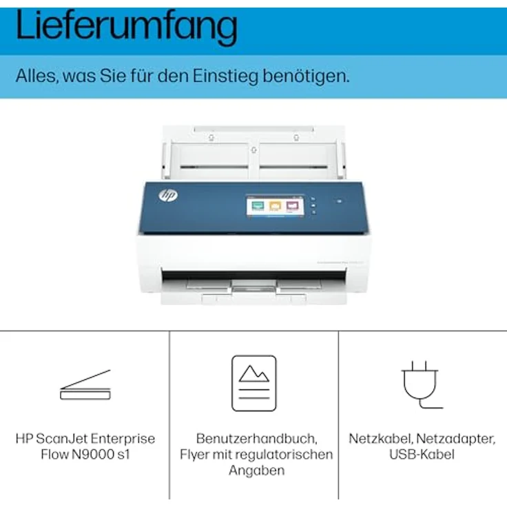 HP ScanJet Enterprise Flow N9000 sn1, ADF A3 Dokumentenscanner mit 600 DPI, 80 ppm, Touchscreen und Cloud-Integration – Bild 6
