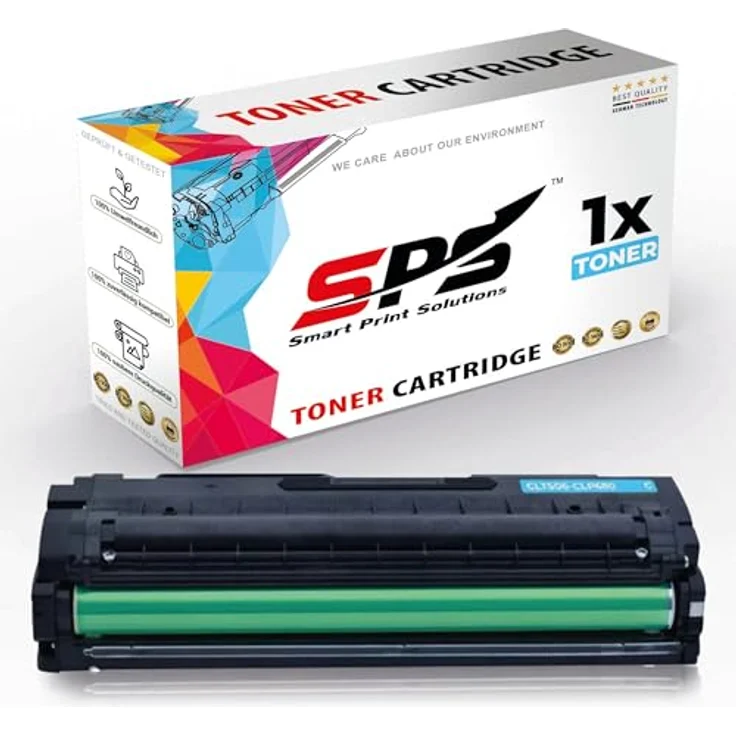 SPARSANDO Toner Kompatibel für Samsung CLX 6260 - CLT-C506L / ELS, Cyan, Hohe Seitenkapazität für 3.500 Seiten, Einfache Installation – Bild 1