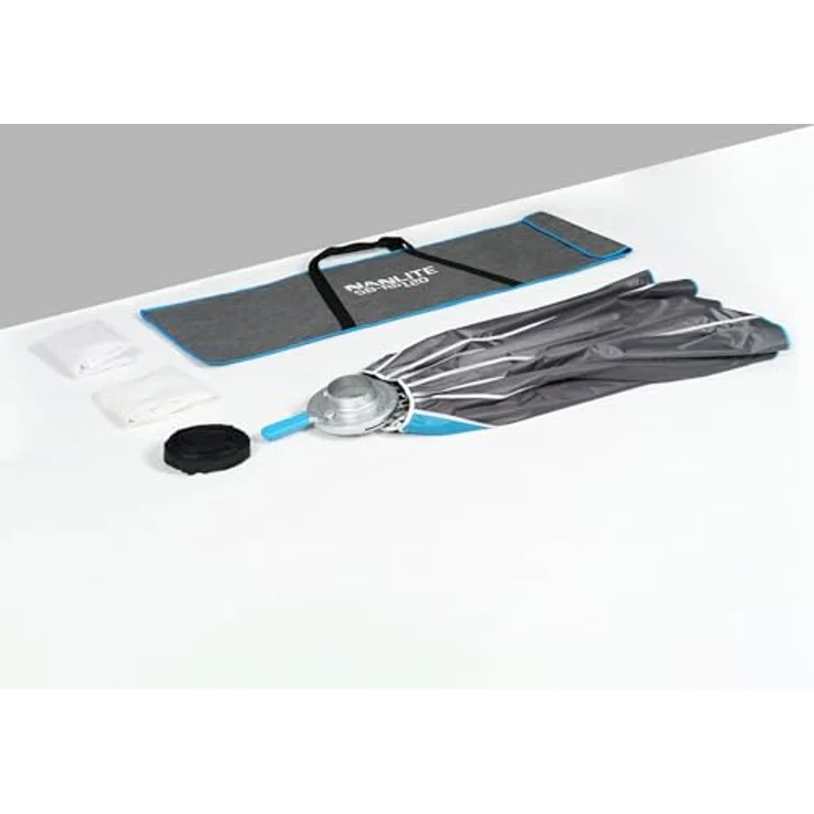 NANLITE SB-RP120 Parabol-Softbox, 120 cm mit Wabengitter und Diffusoren, Bowens-Anschluss, robuster Konstruktion – Bild 3