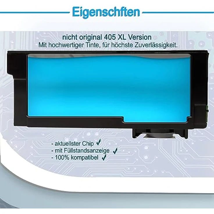 Druckerparadies 4er Multipack für Epson 405XL Tintenpatronen Set - Hohe Kapazität, kompatibel mit WF-3820 WF-3825 WF-4820 WF-4825 WF-4830 WF-7310 WF-7830 WF-7835 WF, Schwarz, Cyan, Magenta, Gelb – Bild 6