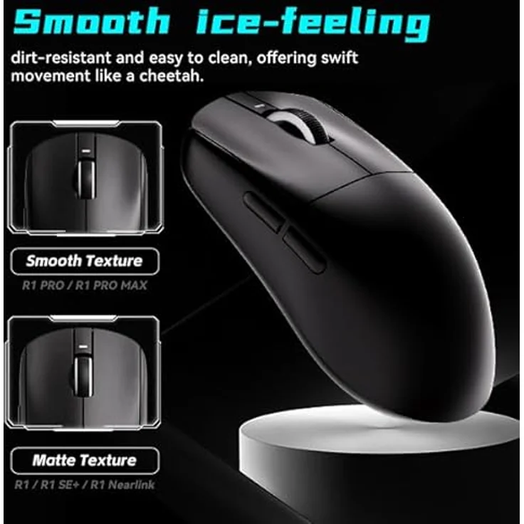 Aitor VXE R1 SE+ Kabellose Gaming-Maus, 26.000 DPI, ergonomisches Design, Schwarz – Bild 6