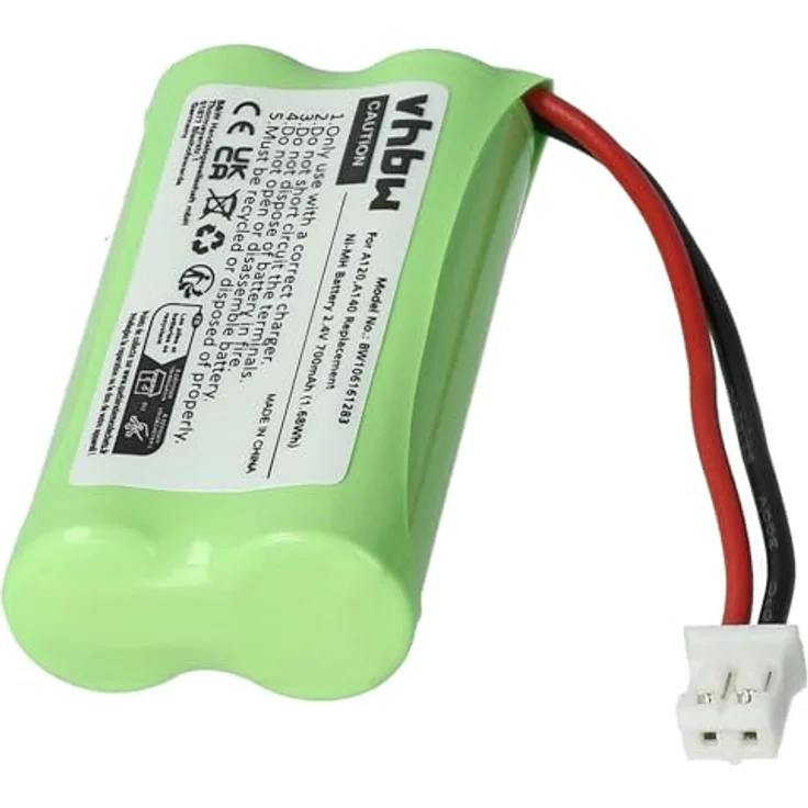 VHBW NiMH Akku 700 mAh (2,4 V), geeignet für Telefon, Festnetz Siemens Gigaset A12, A14, A24, A26, A145, A260, AS140, AL4H, Q063, Uni Versum CL15, SL15 – Bild 9