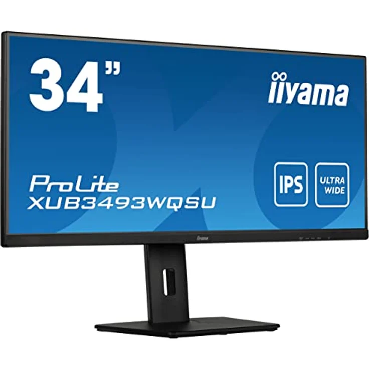 iiyama ProLite XUB3493WQSU-B5 86,7cm 34 Zoll ADS-IPS LED-Monitor UWQHD HDMI DP USB3.0 FreeSync PIP Ultra-Slim-Line Höhenverstellung schwarz – Bild 3