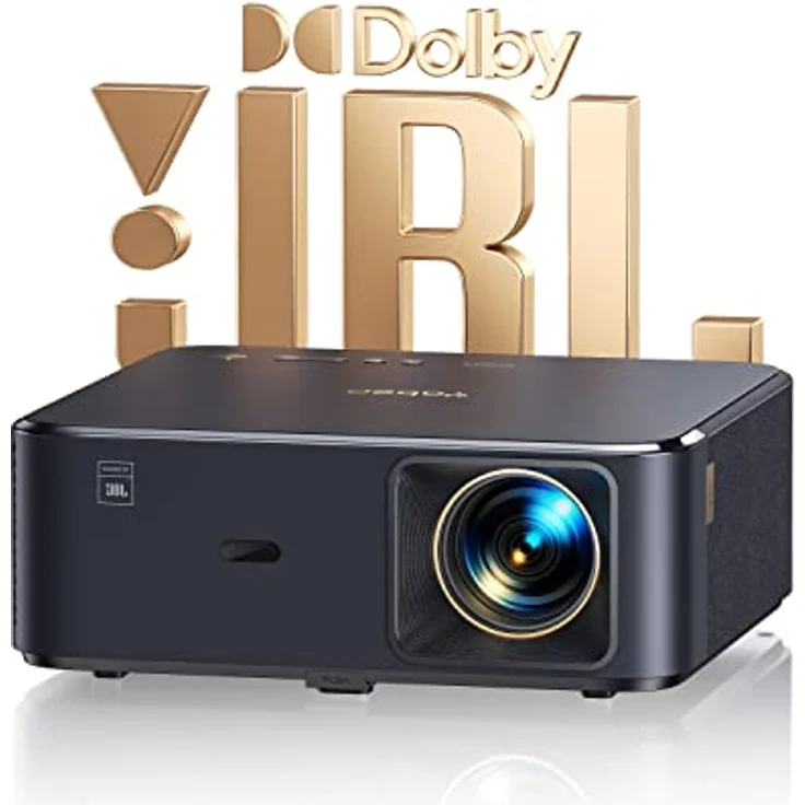 Yaber 2Ks 4K Heimkino mit TV-Dongle, NFC, Dolby Audio, Sound von JBL, Autofokus, 6D Auto Trapezkorrektur WiFi6 Bluetooth Beamer, YABER 800 ANSI 1080P Full HD Beamer Video Projektor mit Netflix 7000+ Apps – Bild 1