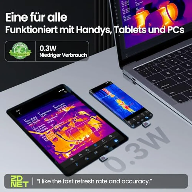 Thermal Master P2 Wärmebildkamera, Android, 512x384 Auflösung, -20 bis 600℃, ±1,5℃ Genauigkeit, 15x Zoom, inkl. Schutzcase – Bild 6