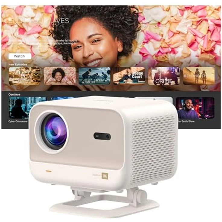 Yaber L2 Plus, Full HD Beamer mit 700 lm Helligkeit, 1.38:1 Projektionsverhältnis, Weiss – Bild 4