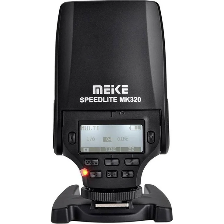 Meike MK-320, Aufsteckblitz für Nikon mit TTL-Funktion, Leitzahl 32, Schwarz