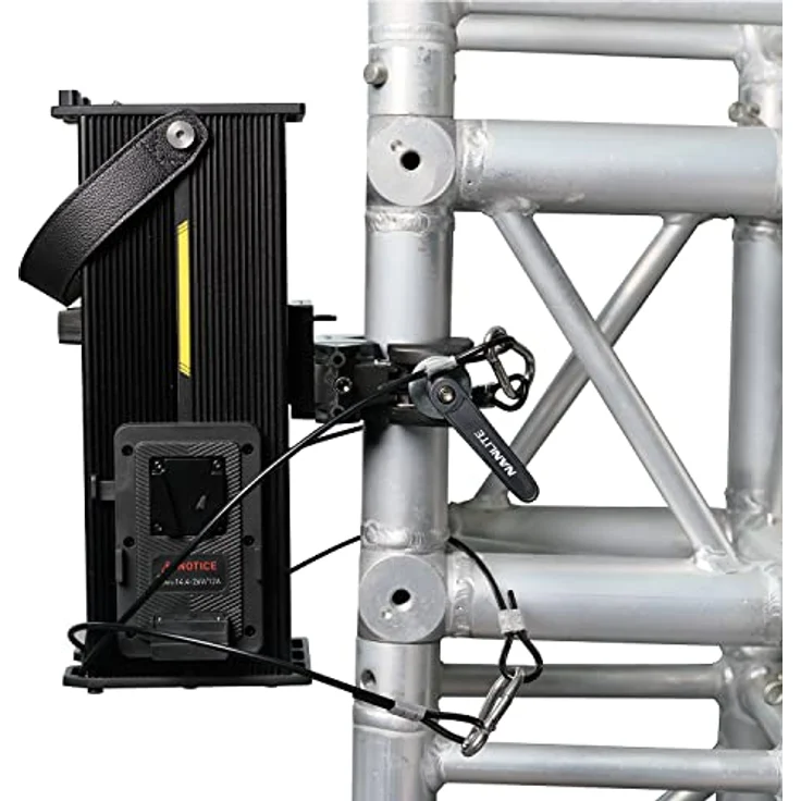 NANLITE Nanlite Superklemme für Forza 720/720B/500 II/500B II/300 II/300B II, Flexible Montagemöglichkeiten, umsetzbarer Griff, viel Hebelwirkung, schwarz – Bild 2