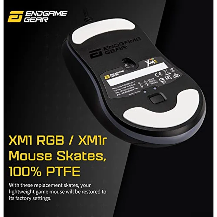 Endgame Gear XM1 RGB / XM1r Maus Skates, 100% PTFE Ersatz-Glides in milchig-weiß - Single Set – Bild 2