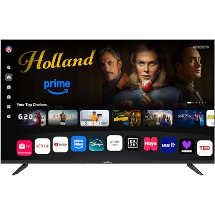Smart Tech 43QH02V, 43 Zoll (108 cm) UHD-QLED Smart-Fernseher mit YouTube, Netflix, Prime Video, Disney+ und Whale TV – Bild 2