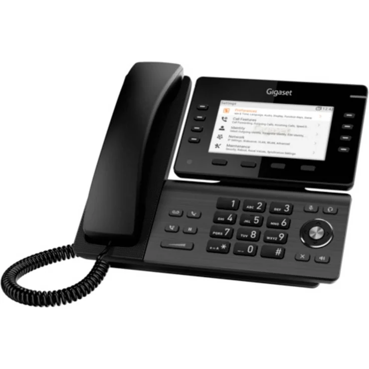 Gigaset P825 IP PRO, schnurgebundenes VoIP-Tischtelefon mit 5" TFT-Farbdisplay und 8 konfigurierbaren LED-Tasten, schwarz – Bild 1