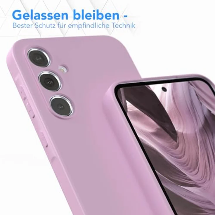 EAZY CASE Silikonhülle für Samsung Galaxy A35, Violett, stoßfest mit Kameraschutz, dünn und kratzresistent, TPU Cover in Flieder – Bild 4