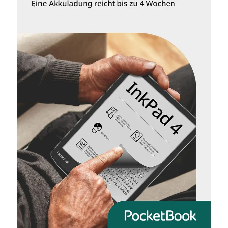 PocketBook e-Book Reader InkPad 4 (deutsche Version) 32 GB Speicher, 19,8 cm (7,8 Zoll) E-Ink Carta 1200 Touch-Display – Bild 5