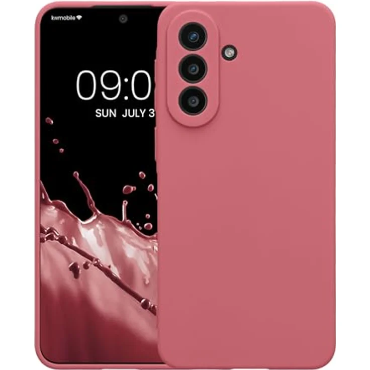 kwmobile Handyhülle für Samsung Galaxy A57 5G - weiches Silikon Case in Dark Rose, rutschfest und reißfest – Bild 5