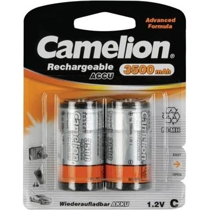Camelion Nimh C/LR14 1,2V-3500mAh, 2er Pack, hohe Leistungsfähigkeit für verschiedene Anwendungen